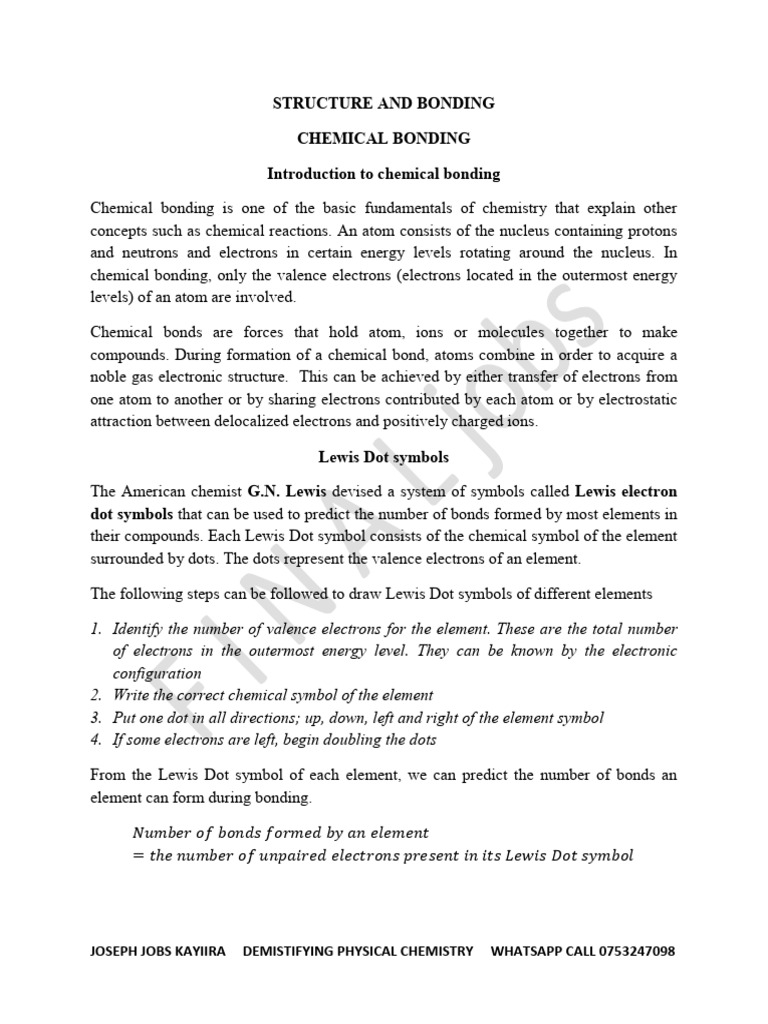 Understanding Chemical Bonding Basics | PDF | Chemical Bond | Ion