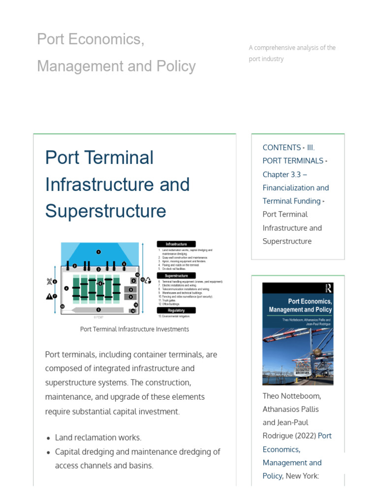 Port Terminal Infrastructure and Superstructure - Port Economics ...