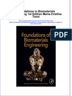 PDF Foundations in Biomaterials Engineering 1St Edition Maria Cristina Tanzi Ebook Full Chapter