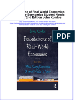 PDF Foundations of Real World Economics What Every Economics Student Needs To Know 2Nd Edition John Komlos Ebook Full Chapter