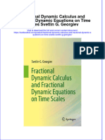 Textbook Fractional Dynamic Calculus and Fractional Dynamic Equations On Time Scales Svetlin G Georgiev Ebook All Chapter PDF