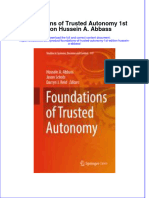 Textbook Foundations of Trusted Autonomy 1St Edition Hussein A Abbass Ebook All Chapter PDF