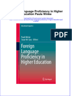 Textbook Foreign Language Proficiency in Higher Education Paula Winke Ebook All Chapter PDF
