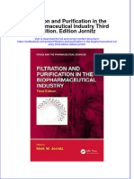 PDF Filtration and Purification in The Biopharmaceutical Industry Third Edition Edition Jornitz Ebook Full Chapter