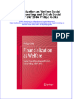 PDF Financialization As Welfare Social Impact Investing and British Social Policy 1997 2016 Philipp Golka Ebook Full Chapter