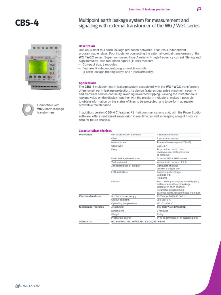 FT CBS-4 en | PDF | Relay | Transformer