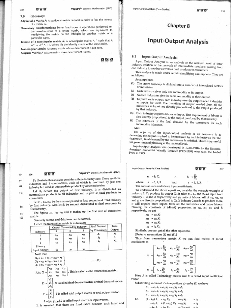 Input Output Analysis | PDF