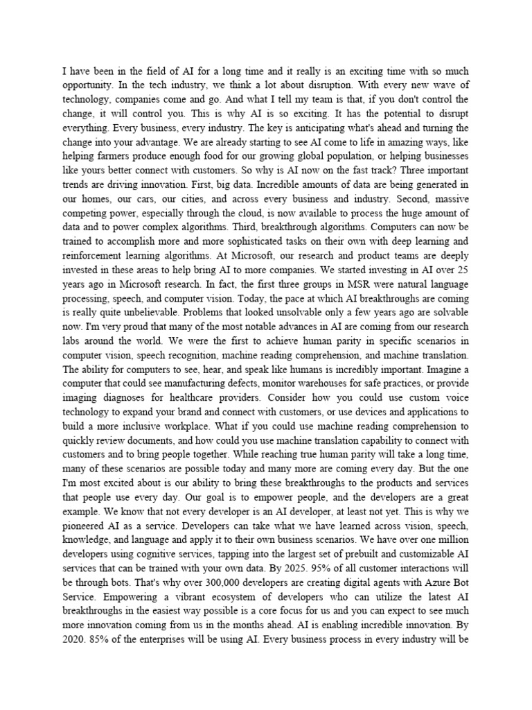 State of the Art in AI Technology | PDF | Machine Learning | Artificial ...