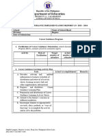 Template School Career Guidance Implementation Report