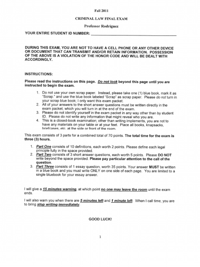 Rodriguez Crim Law Final Exam Review | PDF | Crimes | Crime & Violence