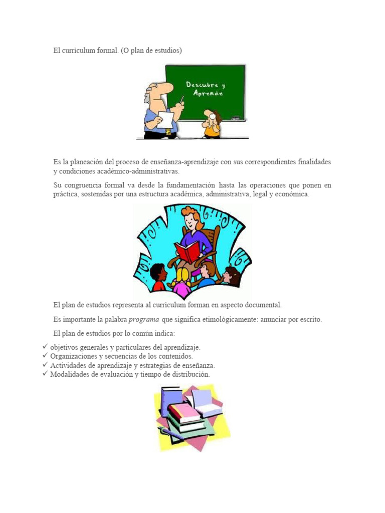 Tipos de Currículum: Formal, Real y Oculto | PDF | Plan de estudios ...