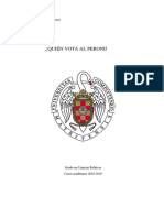 ¿Quién Vota Al Peronismo? Trayectoria Sobre La Cuestión de Las Bases Electorales Del Primer (Elecciones de 1946 y 1951) y El Segundo Peronismo (Marzo y Septiembre de 1973)