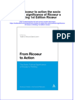 Textbook From Ricoeur To Action The Socio Political Significance of Ricoeur S Thinking 1St Edition Ricoeur Ebook All Chapter PDF