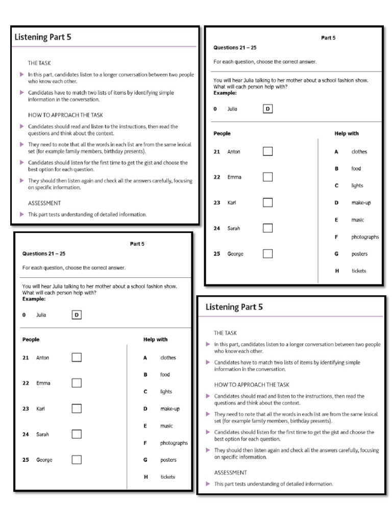 Listening Part 5 Pdf