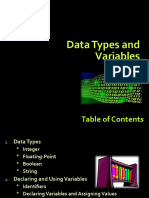 3 Data Type and Variables