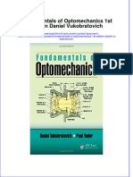 Textbook Fundamentals of Optomechanics 1St Edition Daniel Vukobratovich Ebook All Chapter PDF
