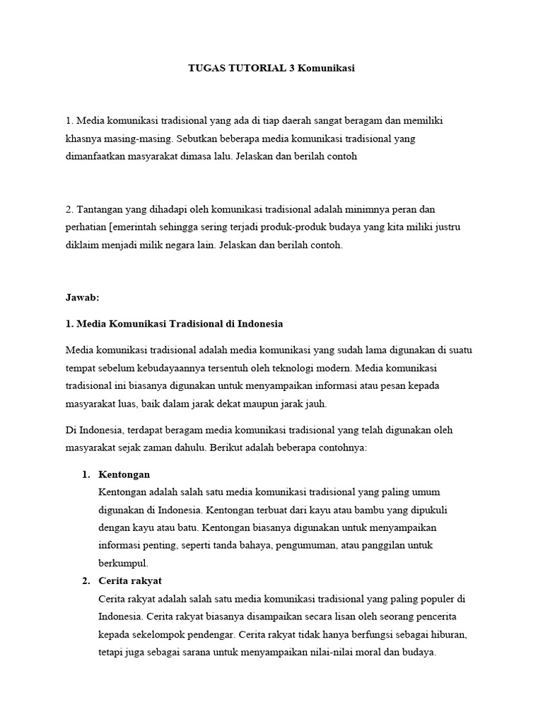 62.1 TUGAS TUTORIAL 3 Komunikasi | PDF