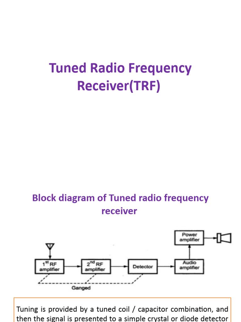 Tuned Radio Frequency Receiver (TRF) PDF