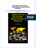 PDF Fundamentals of Economic Development Finance Susan Giles Bischak Ebook Full Chapter