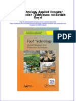 Textbook Food Technology Applied Research and Production Techniques 1St Edition Goyal Ebook All Chapter PDF