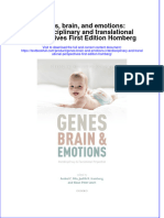 PDF Genes Brain and Emotions Interdisciplinary and Translational Perspectives First Edition Homberg Ebook Full Chapter