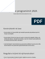 Gjuha e Programimit JAVA: Konstruktorët Dhe Destruktorët Në Java
