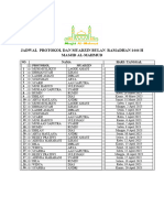 Jadwal Protokol Bulan Ramadhan 1443 H Masjid Al