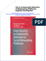 PDF From Security To Community Detection in Social Networking Platforms Panagiotis Karampelas Ebook Full Chapter