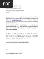 Carta de Intencion