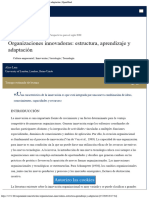 Articulo - Organizaciones Innovadoras Estructura, Aprendizaje y Adaptación