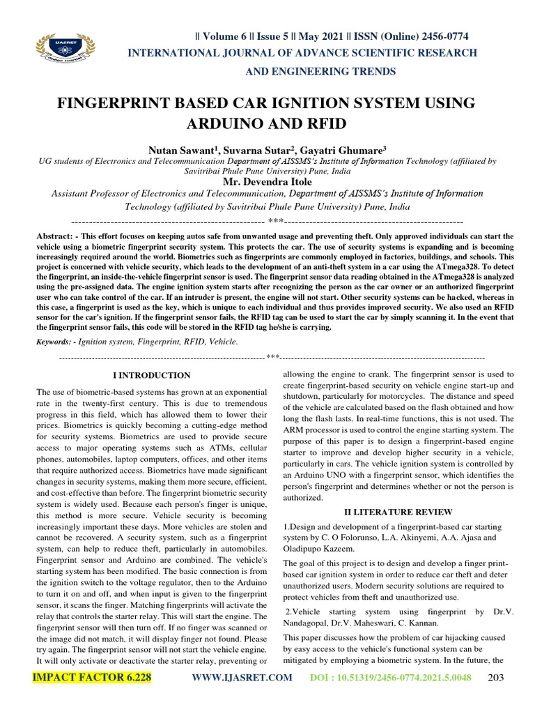 843 48.fingerprint Based Car Ignition System Using Arduino and Rfid ...