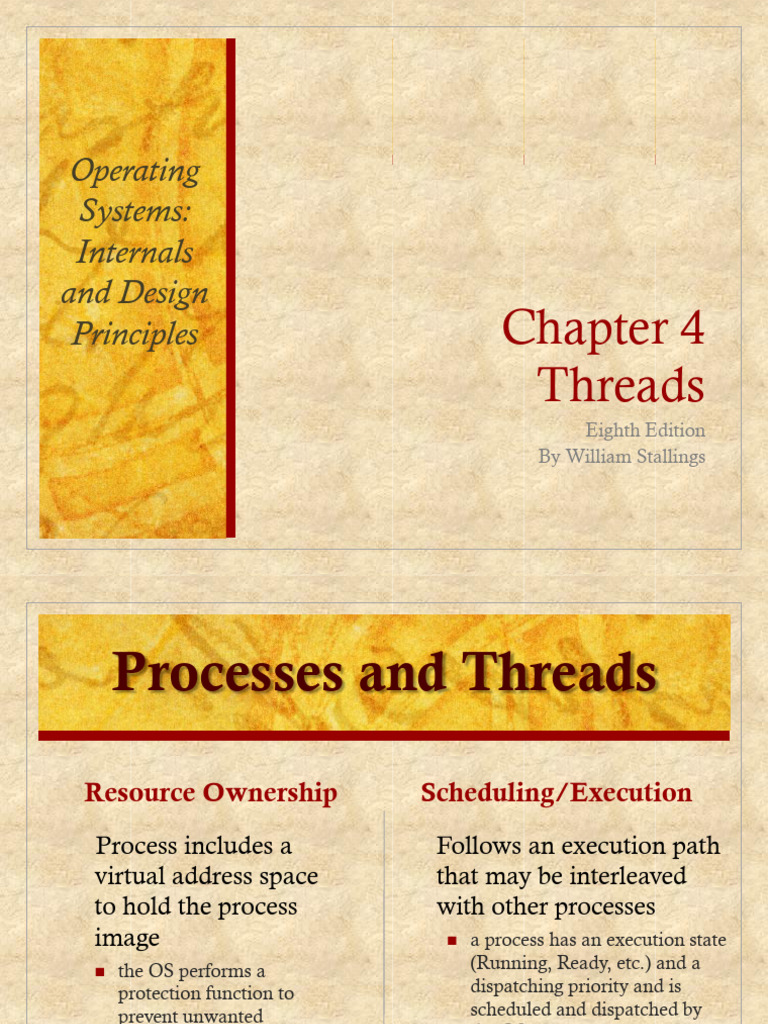 Operating Systems - Internals and Design Principles Chapter 4 (PDFDrive ...