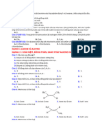 Dạng 2: Alkene Và Alkyne Dạng 2.1: Khái Niệm, Đồng Phân, Danh Pháp Alkene Và Alkyne