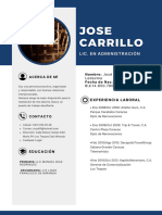 Curriculum Vitae Profesional de Hombre con Foto Sencillo Azul (1)