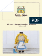 Alice No País Das Maravilhas Amigurumi: Padrão de Crochê