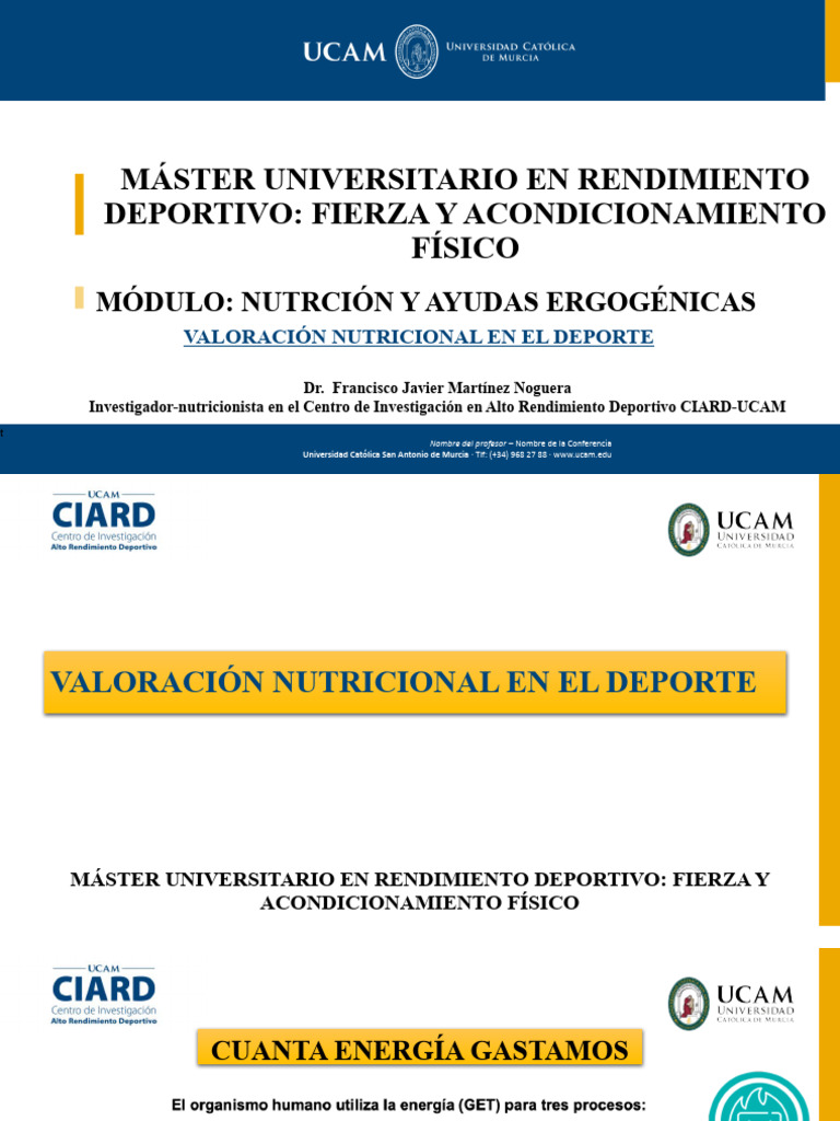 DR JAVIER MARTÍNEZ NOGUERA MÁSTER ARD | PDF | Dieta | Alimentos