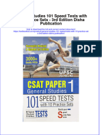 Textbook General Studies 101 Speed Tests With 10 Practice Sets 3Rd Edition Disha Publication Ebook All Chapter PDF