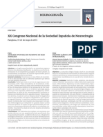 Neurocirugía: XX Congreso Nacional de La Sociedad Española de Neurocirugía