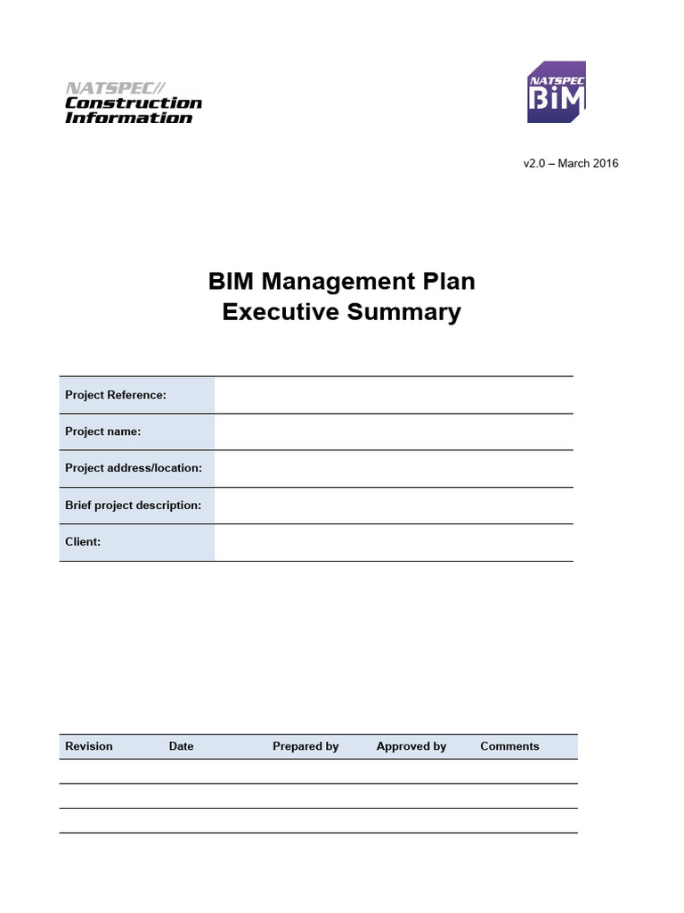 BMP Template Exec Summ v2.0 | PDF | Building Information Modeling | Damages