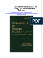 Download pdf Fundamentals Of Polymer Science An Introductory Text Second Edition Coleman ebook full chapter 