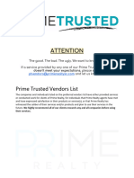 Prime Trusted Vendor List