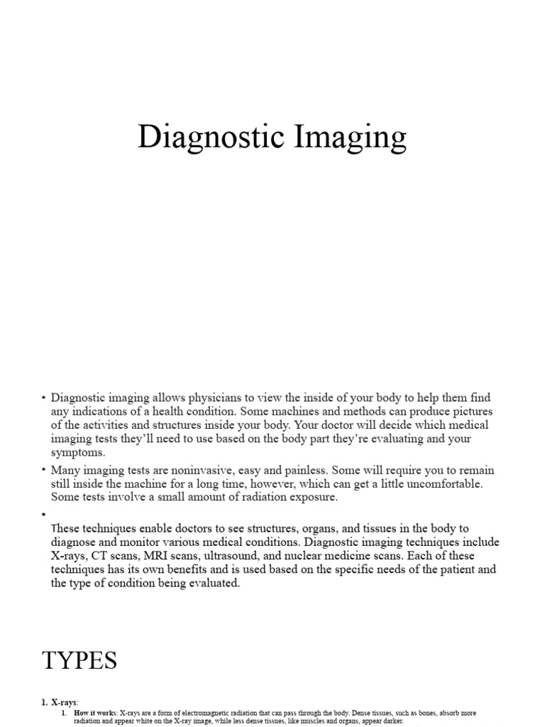 diagnostic imaging PDF Medical Imaging Ct Scan