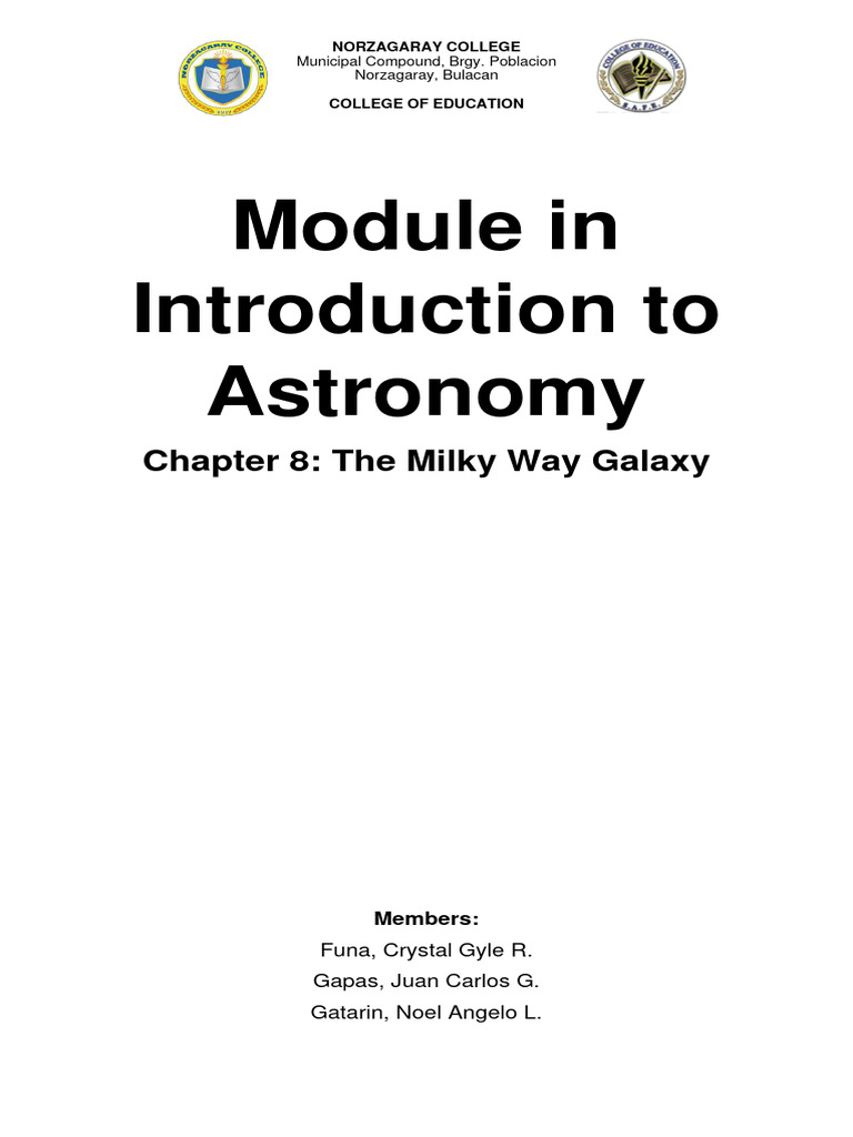 Chapter 8 The Milky Way Galaxy Pdf Milky Way Stars