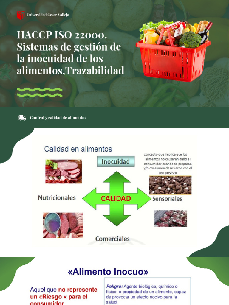 Sistemas de Gestión de La Inocuidad de Los Alimentos, Trazabilidad ...