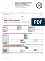 ARCPP Membership Renewal and COGS Application