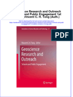 Download textbook Geoscience Research And Outreach Schools And Public Engagement 1St Edition Vincent C H Tong Auth ebook all chapter pdf 