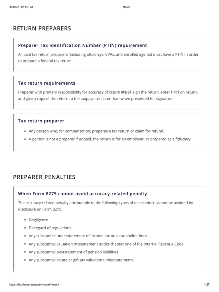 Tax Preparer Guidelines and Penalties | PDF | Internal Revenue Service ...