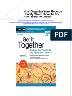 Download textbook Get It Together Organize Your Records So Your Family Won T Have To 8Th Edition Melanie Cullen ebook all chapter pdf 
