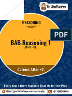 BAB Reasoning - 1 Part C