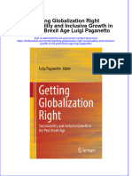 Download textbook Getting Globalization Right Sustainability And Inclusive Growth In The Post Brexit Age Luigi Paganetto ebook all chapter pdf 